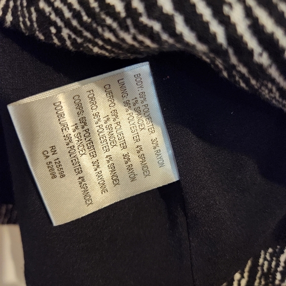 Ellen Tracy Black and White Marled Poncho Jacket Bolero Shrug - Picture 4 of 5